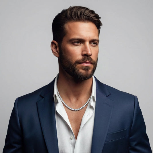 Moissanite Tennis Necklace - 925 Silver