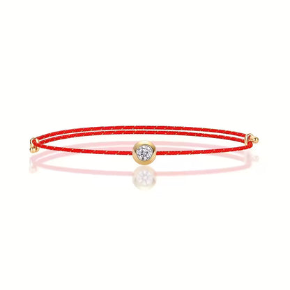 Lumi Colors - Minimalist Moissanite Cord Bracelet with Adjustable String
