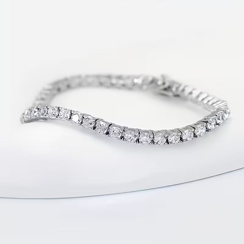 Moissanite Tennis Bracelet - 925 Silver 18K Gold Plated