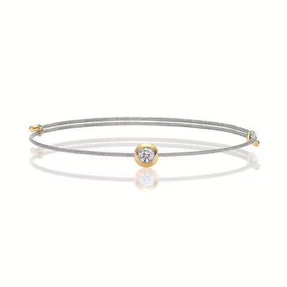 Lumi Colors - Minimalist Moissanite Cord Bracelet with Adjustable String
