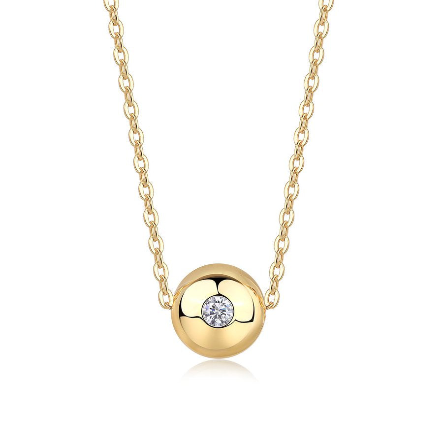 Ball Pendant 18K Gold Plated Minimalist Necklace