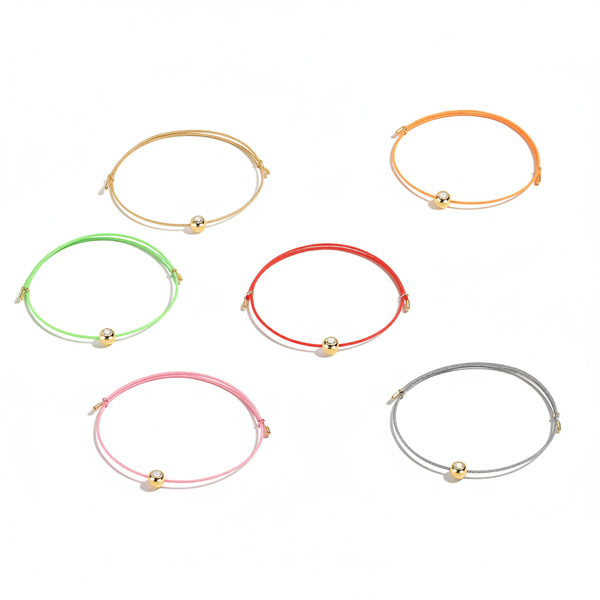 Colorful moissanite bracelets with white background