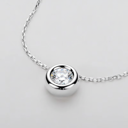Enhanced moissanite bubble pendant necklace
