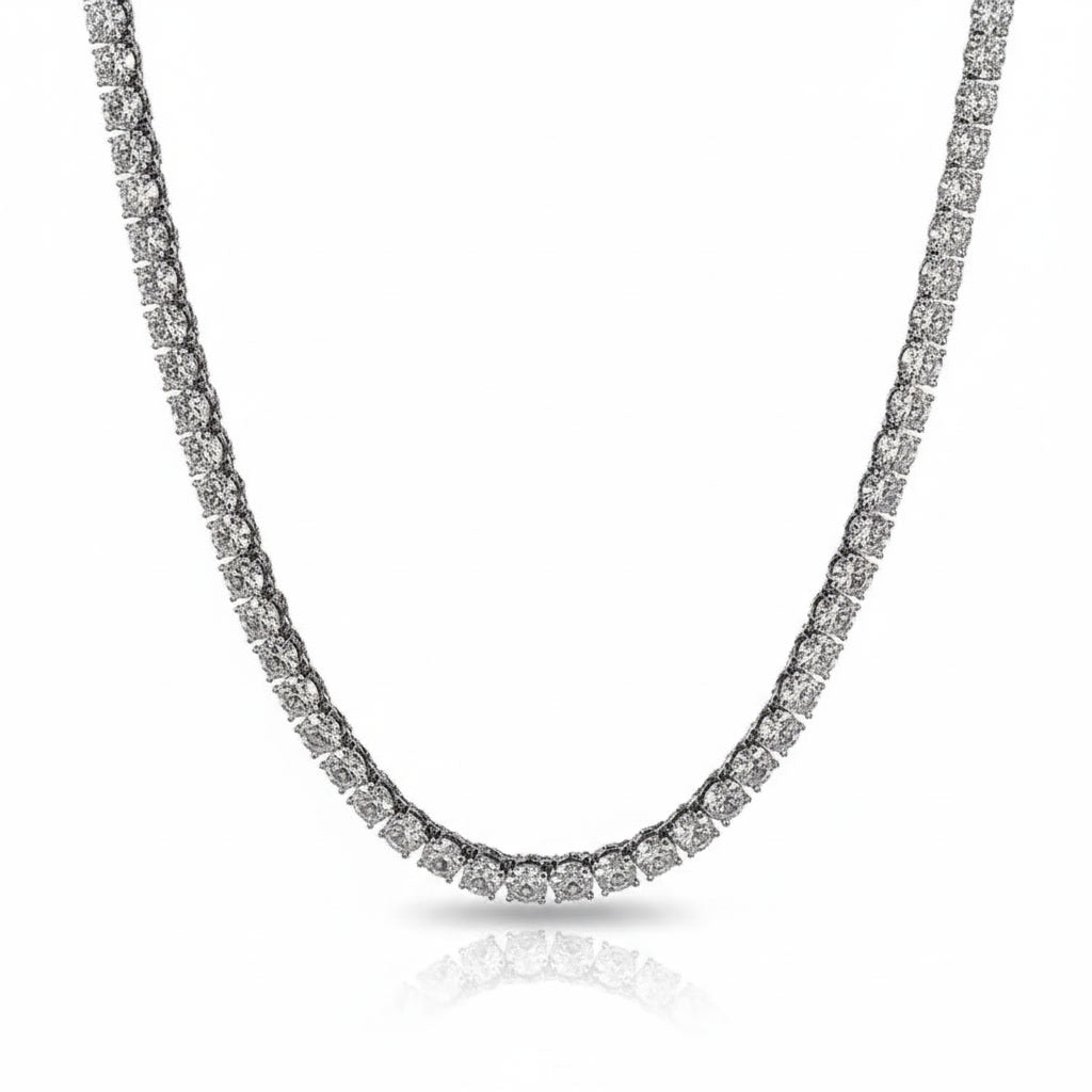 Moissanite Tennis Necklace - 925 Silver