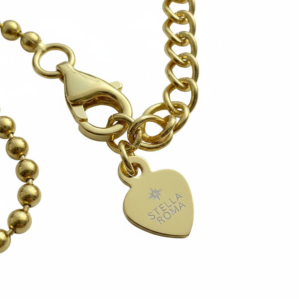 Layered Moissanite Ball Chain Necklace Set