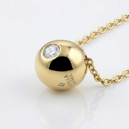 Ball Pendant 18K Gold Plated Minimalist Necklace