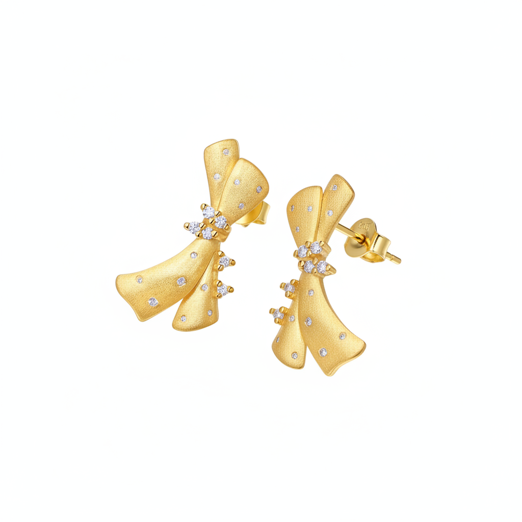 Gold cross earrings - clean white background