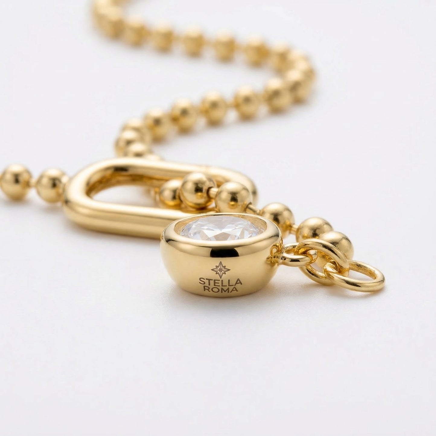 Y Tassel Gold Plated Moissanite Pendant Necklace