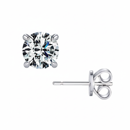 VVS1 moissanite stud earrings without text